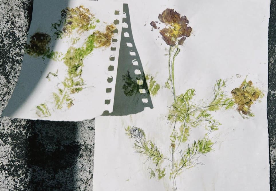 Estampado vegetal por impacto